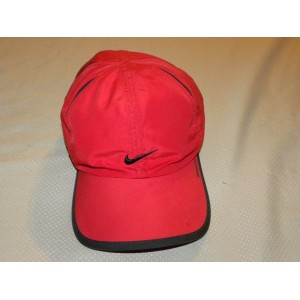 Nike Featherlight DriFit Strapback Adjustable Swoosh Logo Red Golf/Athletic Hat  eb-42563456